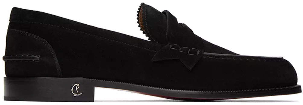 Черные лоферы без пенни Christian Louboutin