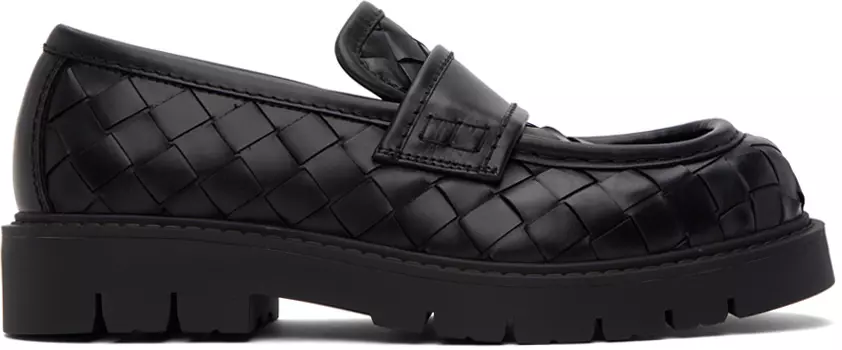 Черные лоферы Bottega Veneta из пикши