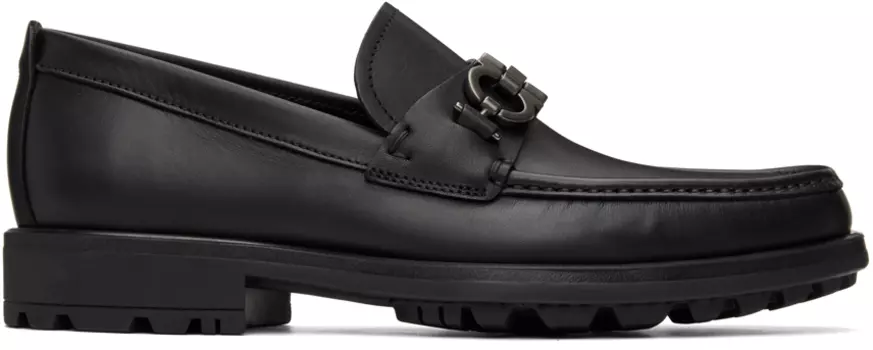 Черные лоферы Gancini Ferragamo