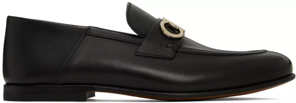 Черные лоферы Gancini Ferragamo
