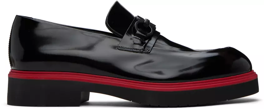 Черные лоферы Gancini Ferragamo