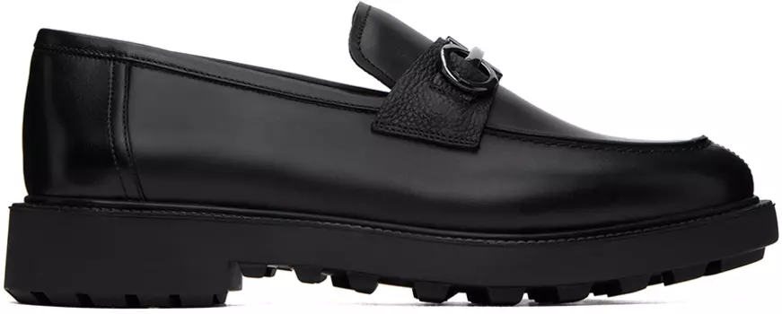 Черные лоферы Gancini Ferragamo