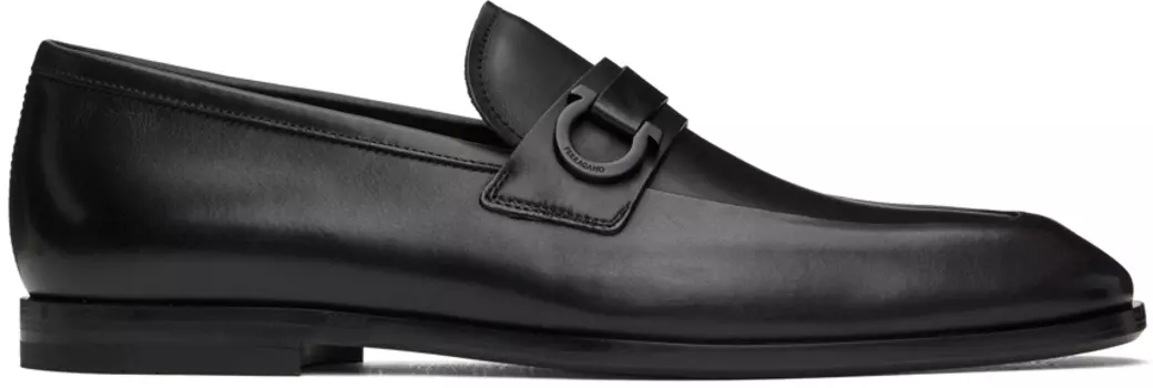 Черные лоферы Gancini Ferragamo