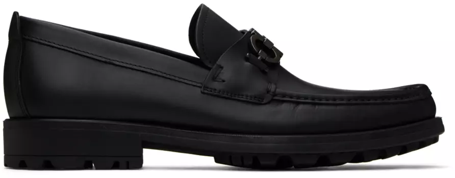 Черные лоферы Gancini Ferragamo
