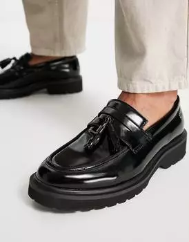 Лоферы мужские ASOS DESIGN с кисточками, черный