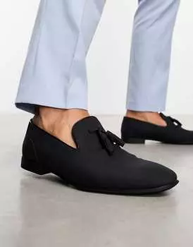 Черные лоферы из искусственной замши с кисточками ASOS DESIGN