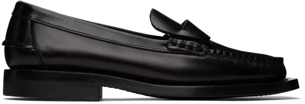 Черные лоферы из синеу HEREU