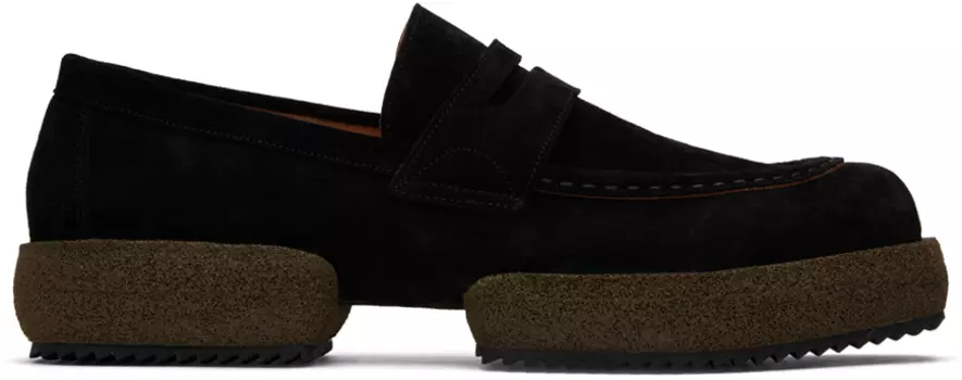 Черные лоферы на платформе Dries Van Noten