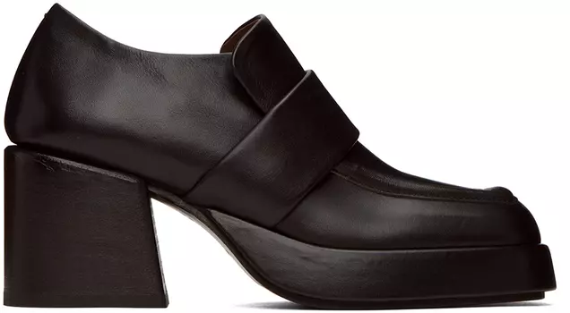 Черные лоферы на платформе Plattino Marsll