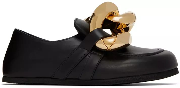 Черные лоферы с цепочкой JW Anderson