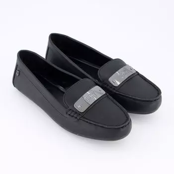 Черные лоферы с логотипом DKNY