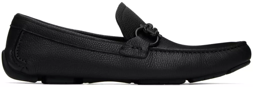 Черные лоферы с ремешком Ferragamo