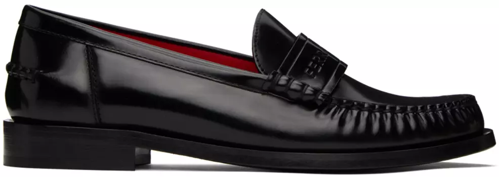 Черные лоферы с тиснением Ferragamo