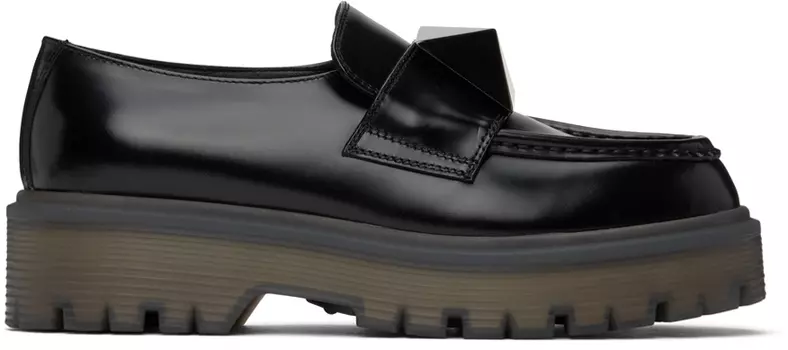 Черные лоферы с заклепками Valentino Garavani