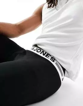 Черные лонг-джоны Jack & Jones с контрастным поясом с логотипом