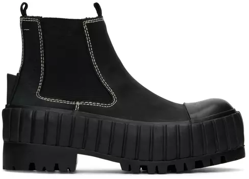 Черные массивные ботильоны MM6 Maison Margiela