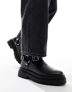 Черные массивные ботинки с пряжками ASOS DESIGN Extreme