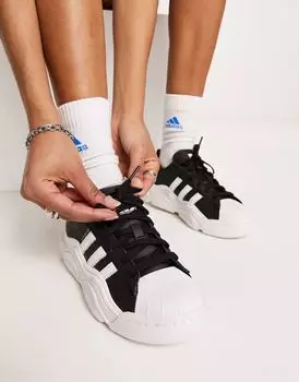 Черные массивные кроссовки adidas Originals Superstar Millencon