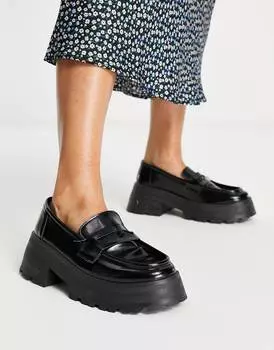 Черные массивные лоферы ASOS DESIGN Moonlight