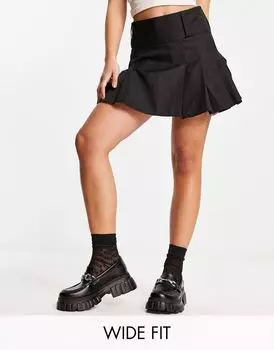 Черные массивные лоферы ASOS DESIGN Wide Fit Magnus