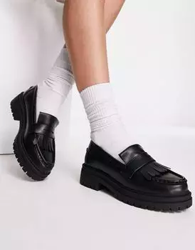 Черные массивные лоферы ASOS Melon