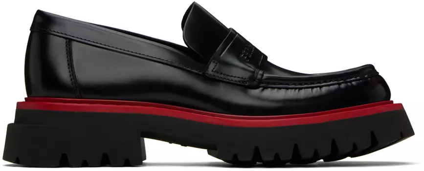 Черные массивные лоферы Ferragamo