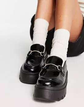 Черные массивные лоферы с широкой посадкой ASOS DESIGN Miller