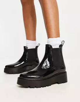 Черные массивные резиновые ботинки челси ASOS DESIGN Gadget