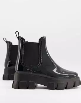 Черные массивные резиновые сапоги челси ASOS DESIGN Giana