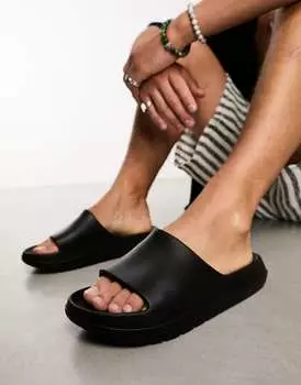 Черные массивные шлепанцы ASOS DESIGN