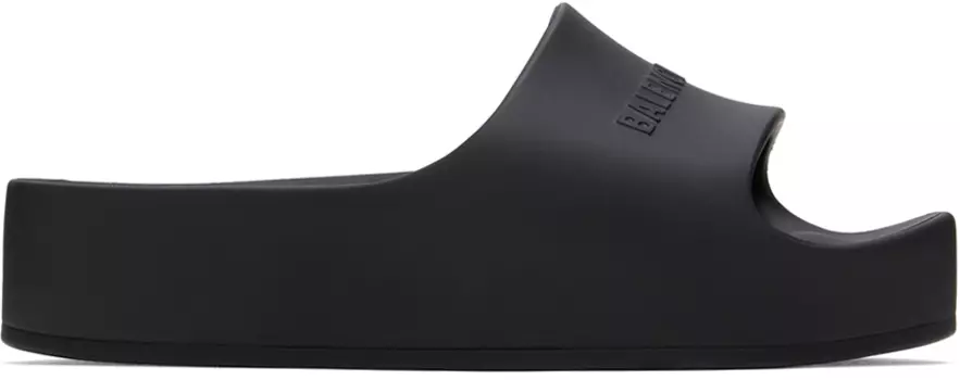Черные массивные шлепанцы Balenciaga