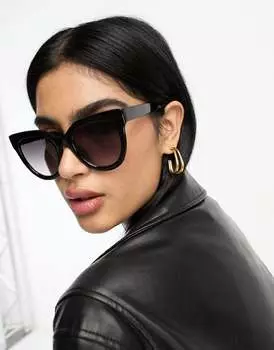Черные массивные солнцезащитные очки "кошачий глаз" ASOS DESIGN