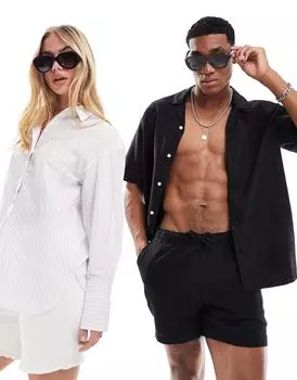 Черные массивные угловатые солнцезащитные очки AJ Morgan