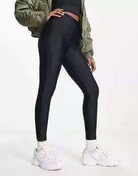 Черные матовые леггинсы с завышенной талией ASOS