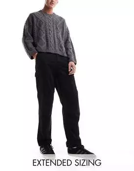 Черные мешковатые брюки карго ASOS