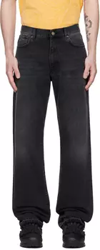 Черные мешковатые джинсы 424