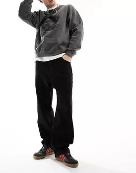 Черные мешковатые джинсы Bershka