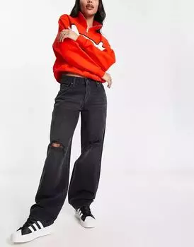 Черные мешковатые джинсы Levi's с рваными деталями