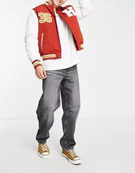 Черные мешковатые джинсы с потертостями ASOS DESIGN Cone Mill Denim 'American classic'