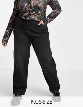 Черные мешковатые джинсы в стиле 90-х COLLUSION Plus x014