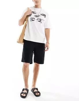 Черные мешковатые шорты плотника Jack & Jones