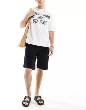 Черные мешковатые шорты плотного кроя Jack & Jones