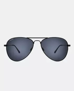 Черные металлические солнцезащитные очки-авиаторы унисекс Polar, черный