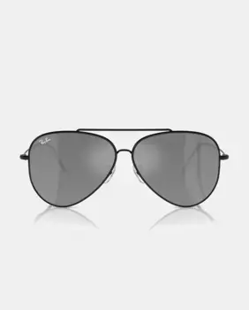 Черные металлические солнцезащитные очки-авиаторы унисекс Ray-Ban, черный