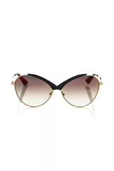 Черные металлические женские солнцезащитные очки из волокна FRANKIE MORELLO