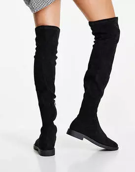Черные микро-ботфорты ASOS DESIGN Kalani