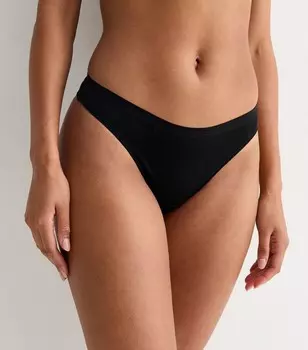 Черные микро стринги New Look, черный