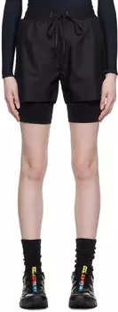 Черные многослойные шорты Templa