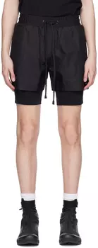 Черные многослойные спортивные шорты Templa