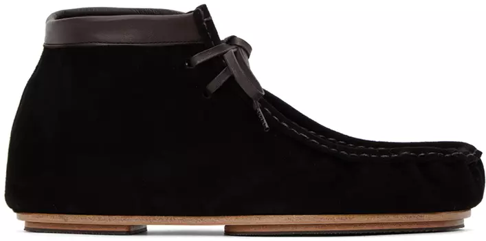 Черные мокасиновые ботинки дезерты AURALEE